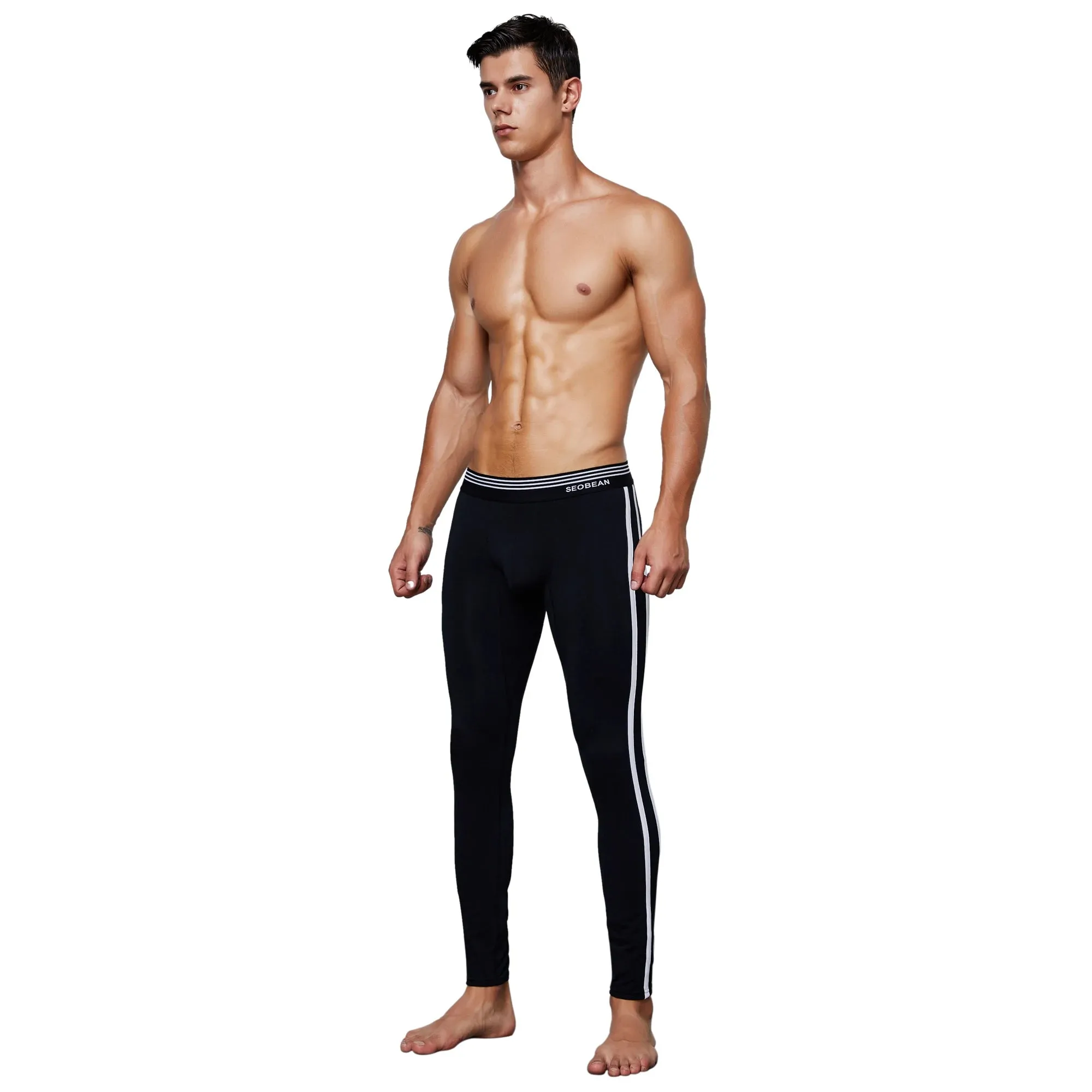 Striped Printed Thermo Leggings