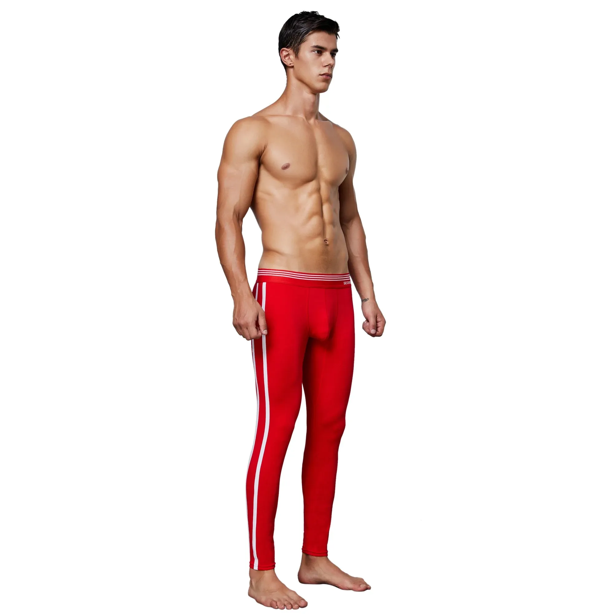 Striped Printed Thermo Leggings