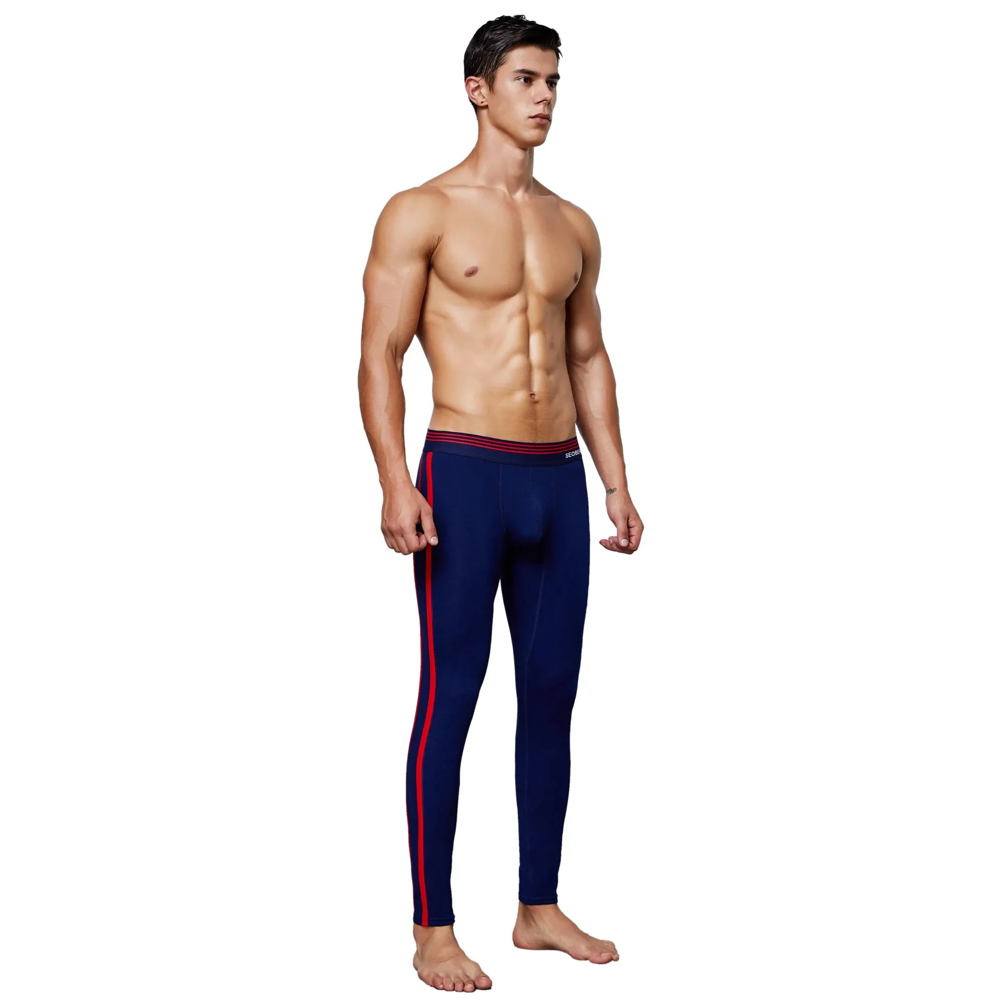 Striped Printed Thermo Leggings