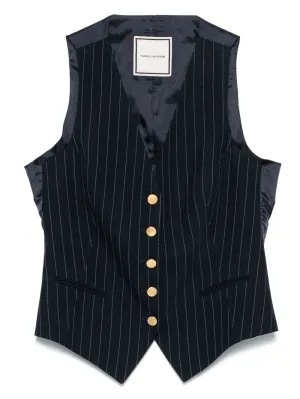 Striped v-necked vest