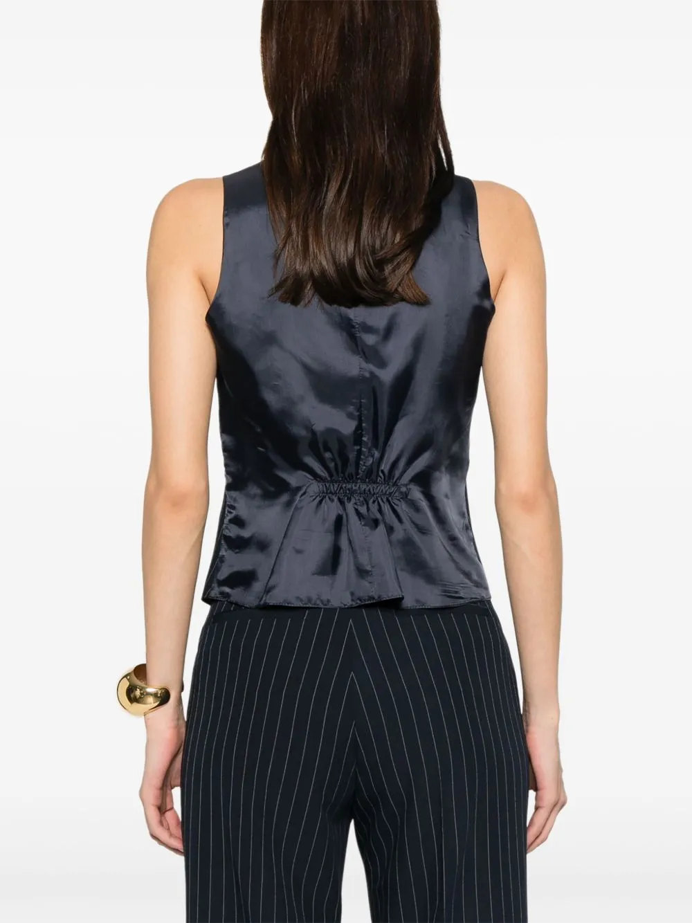 Striped v-necked vest