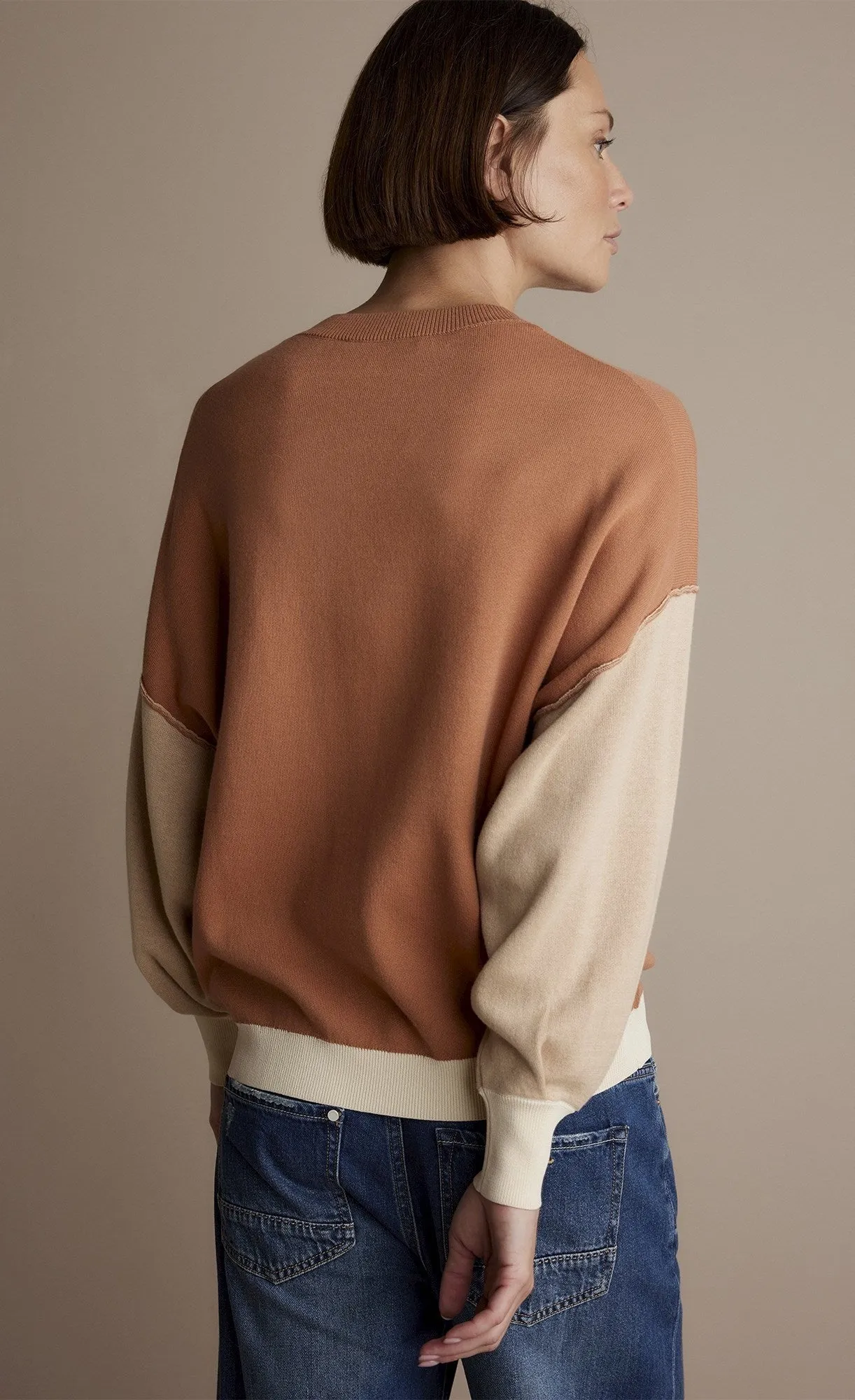Summum Double Bed Knit Jumper with Puff Sleeves