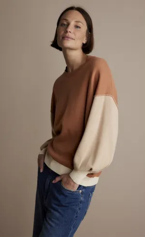 Summum Double Bed Knit Jumper with Puff Sleeves