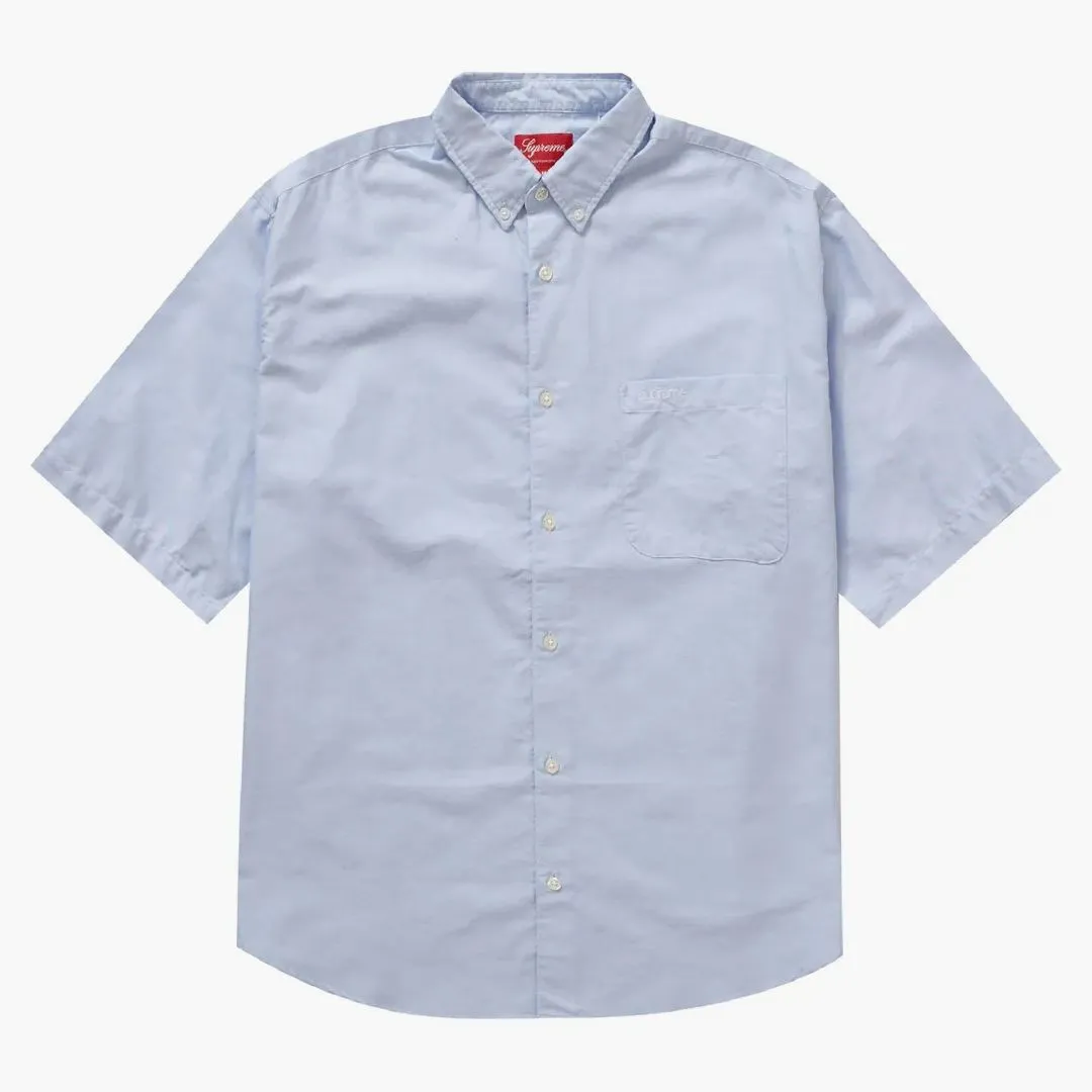 Supreme Loose Fit S/s Oxford Shirt Light Blue