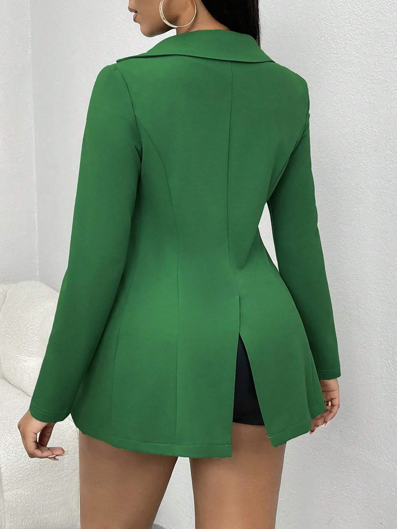 SXY Women's Single-Breasted Split Back Suit With One Button Front