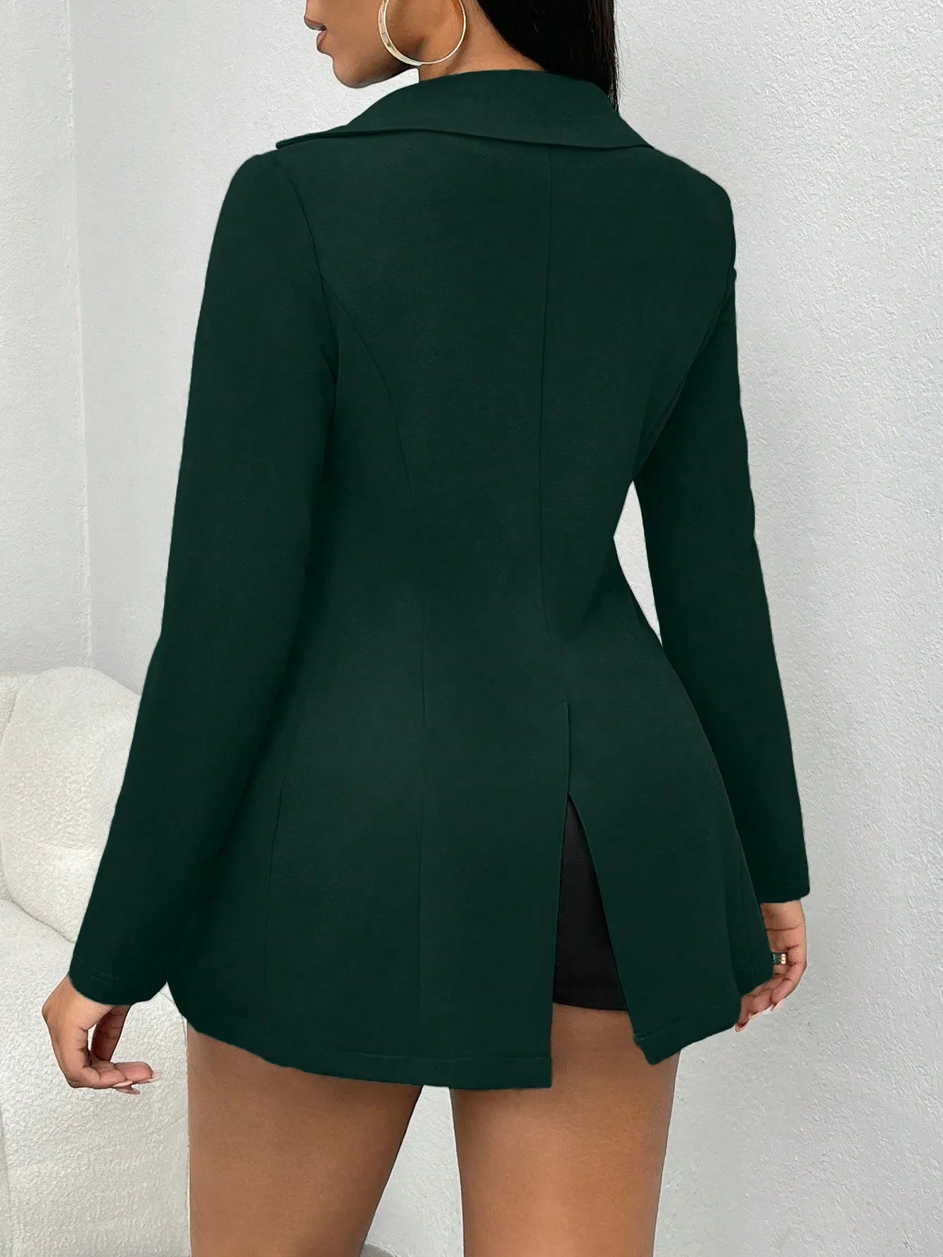 SXY Women's Single-Breasted Split Back Suit With One Button Front