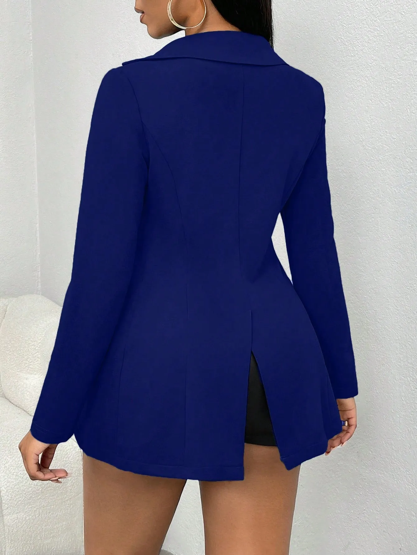 SXY Women's Single-Breasted Split Back Suit With One Button Front