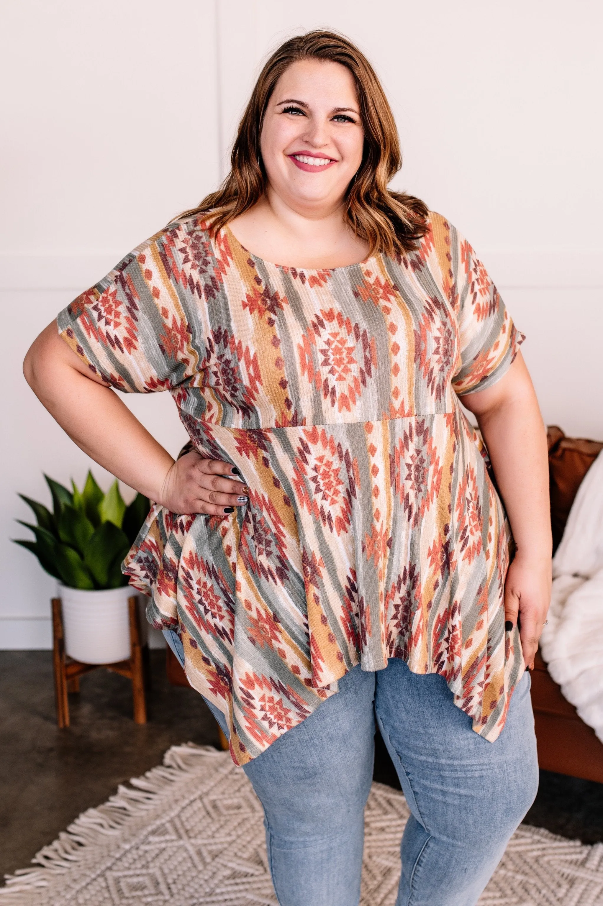 Take Me To Santa Fe Babydoll Top