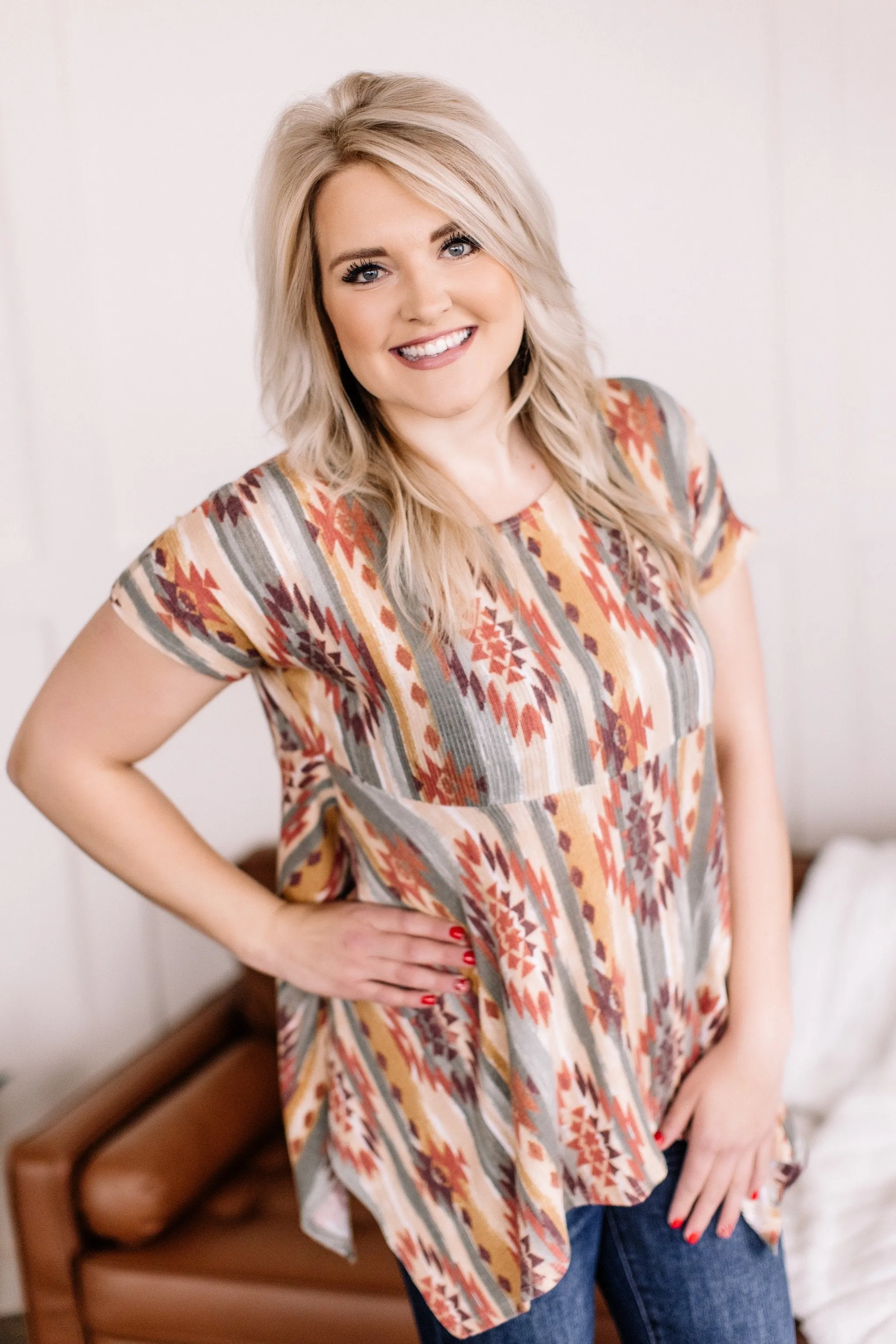 Take Me To Santa Fe Babydoll Top