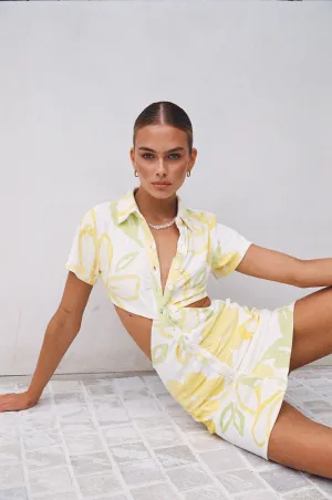 Tameeka Dress - Lemon Floral