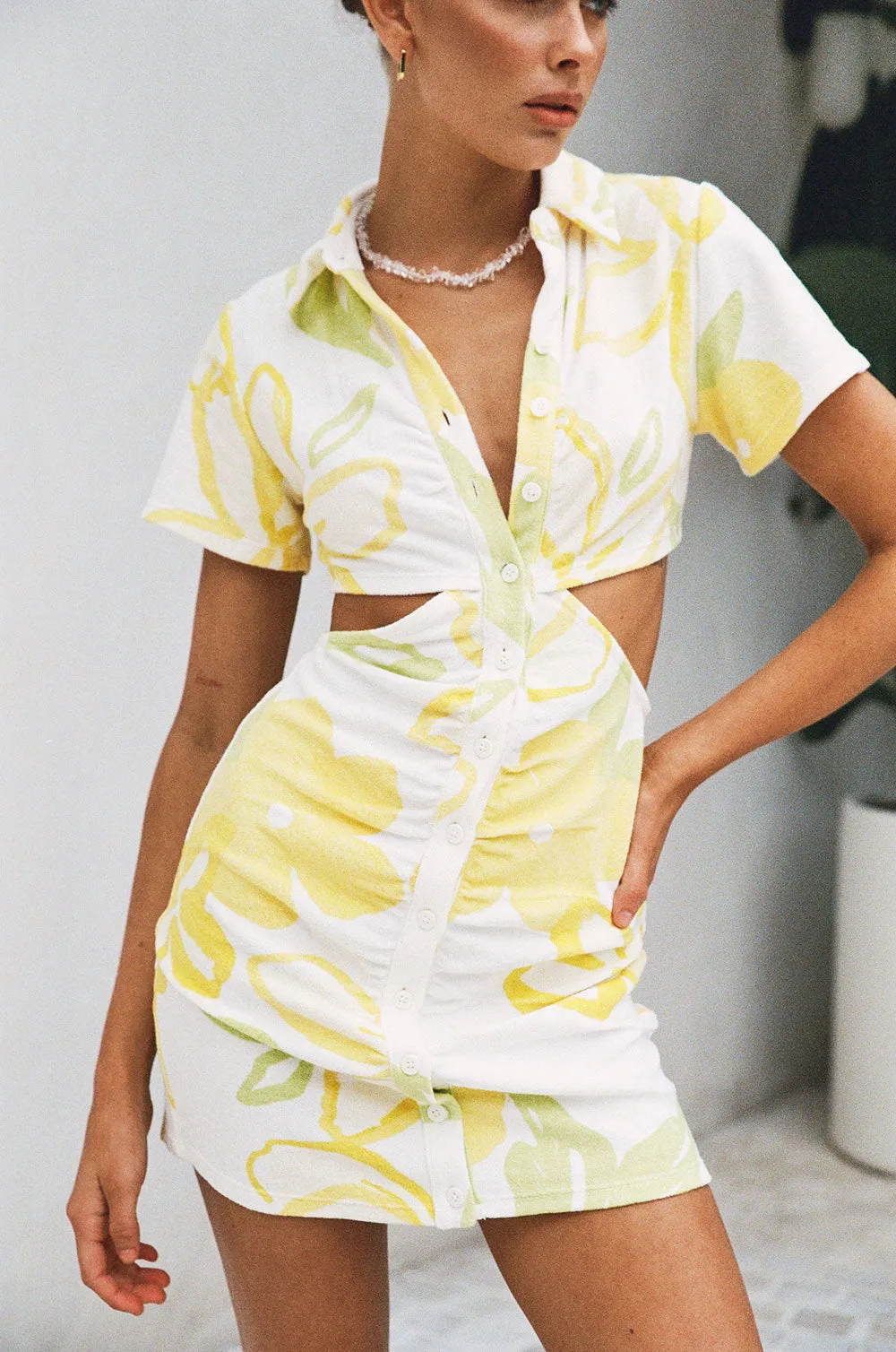 Tameeka Dress - Lemon Floral