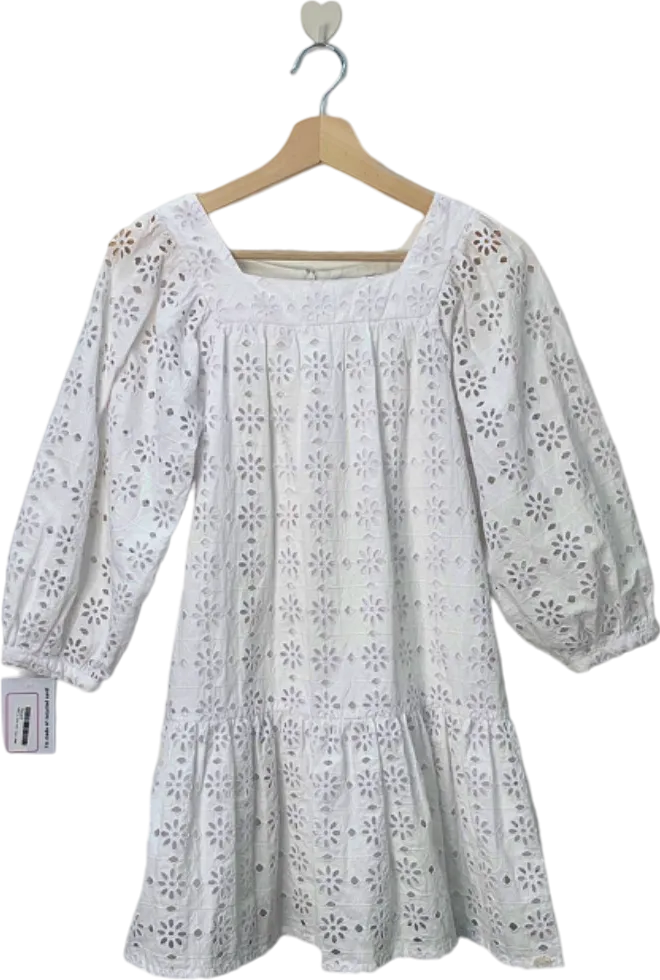 Tartine et Chocolat White Embroidered Dress 14 Years
