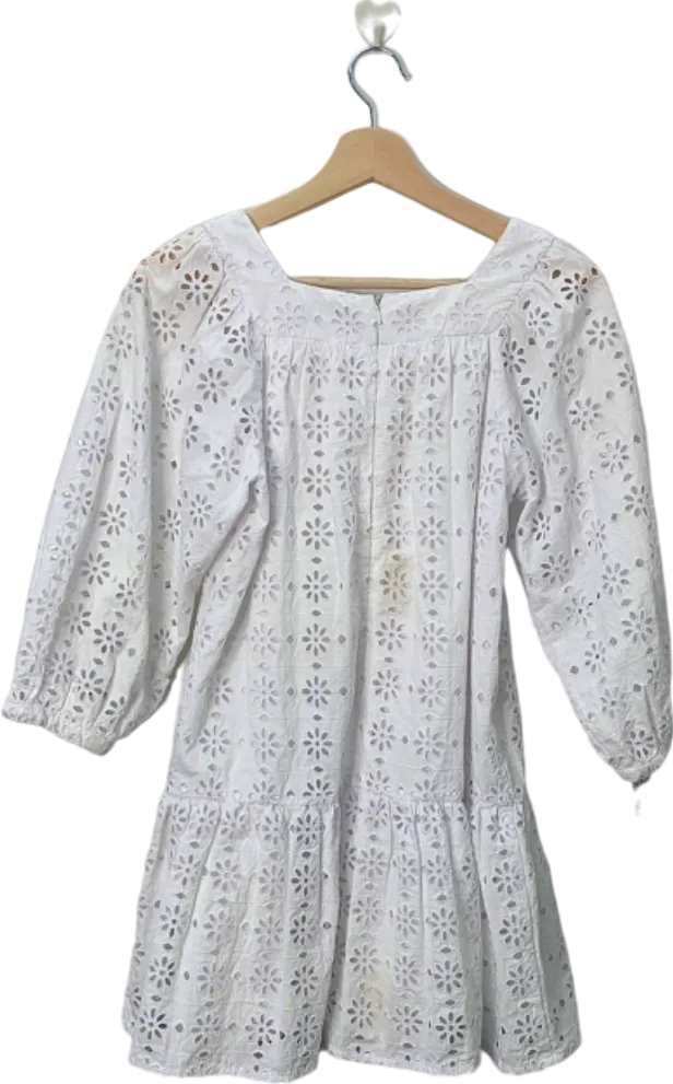 Tartine et Chocolat White Embroidered Dress 14 Years