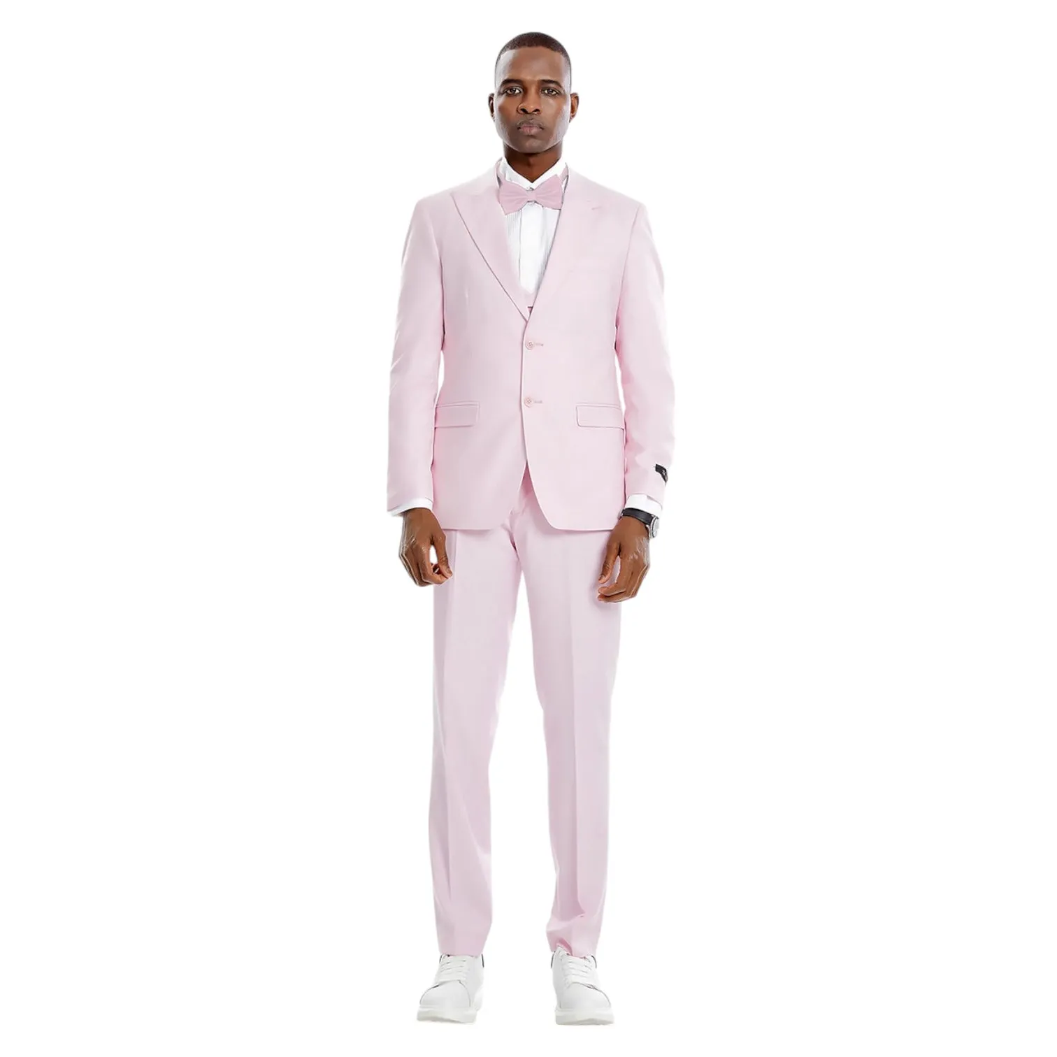 TAZZIO: Solid 3pc Skinny Fit Suit M370SK-04