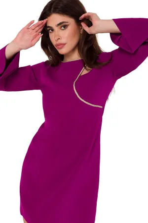 Teardrop Neckline Fitted Midi Dress