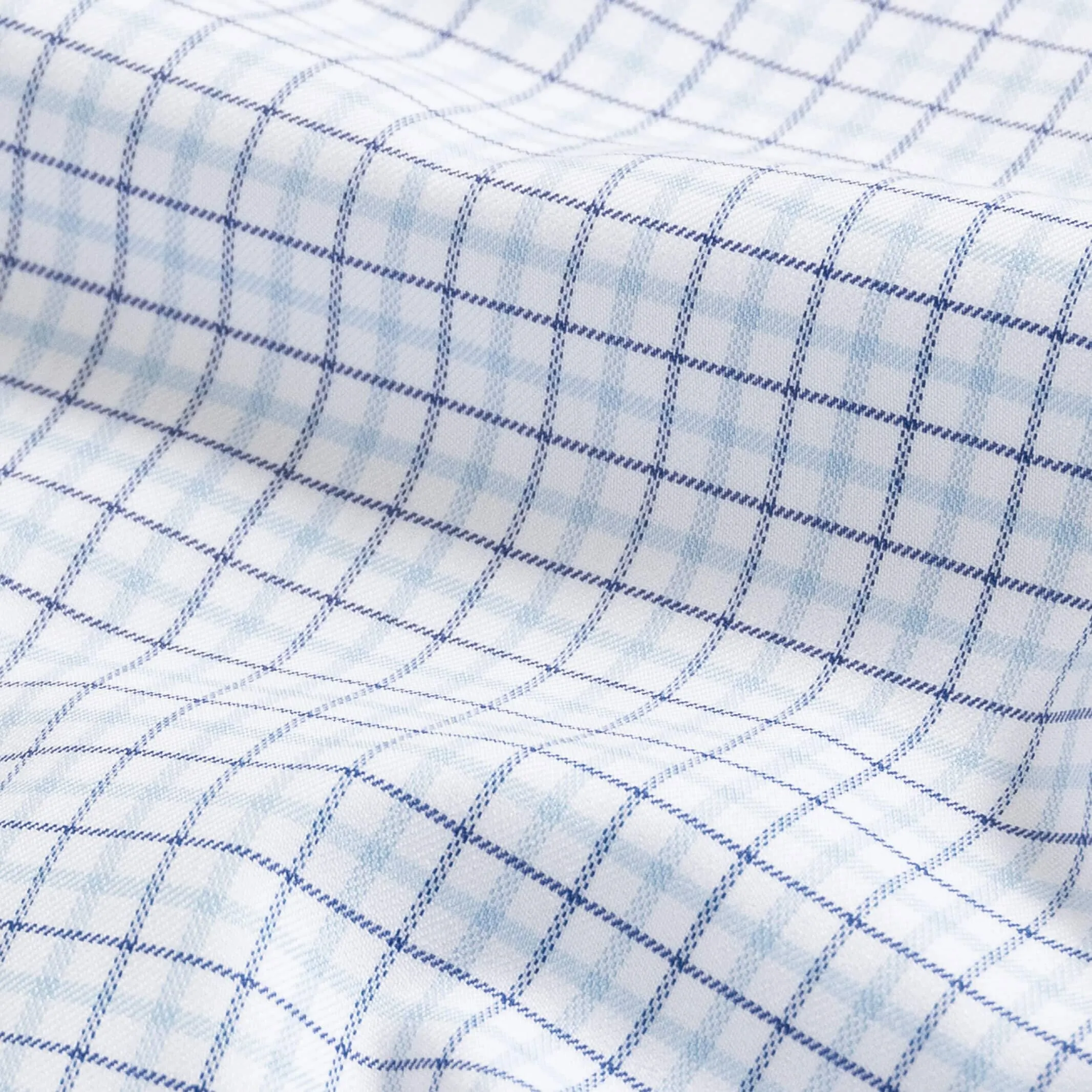The Light Blue Journey Flex Performance Grid Check Custom Shirt