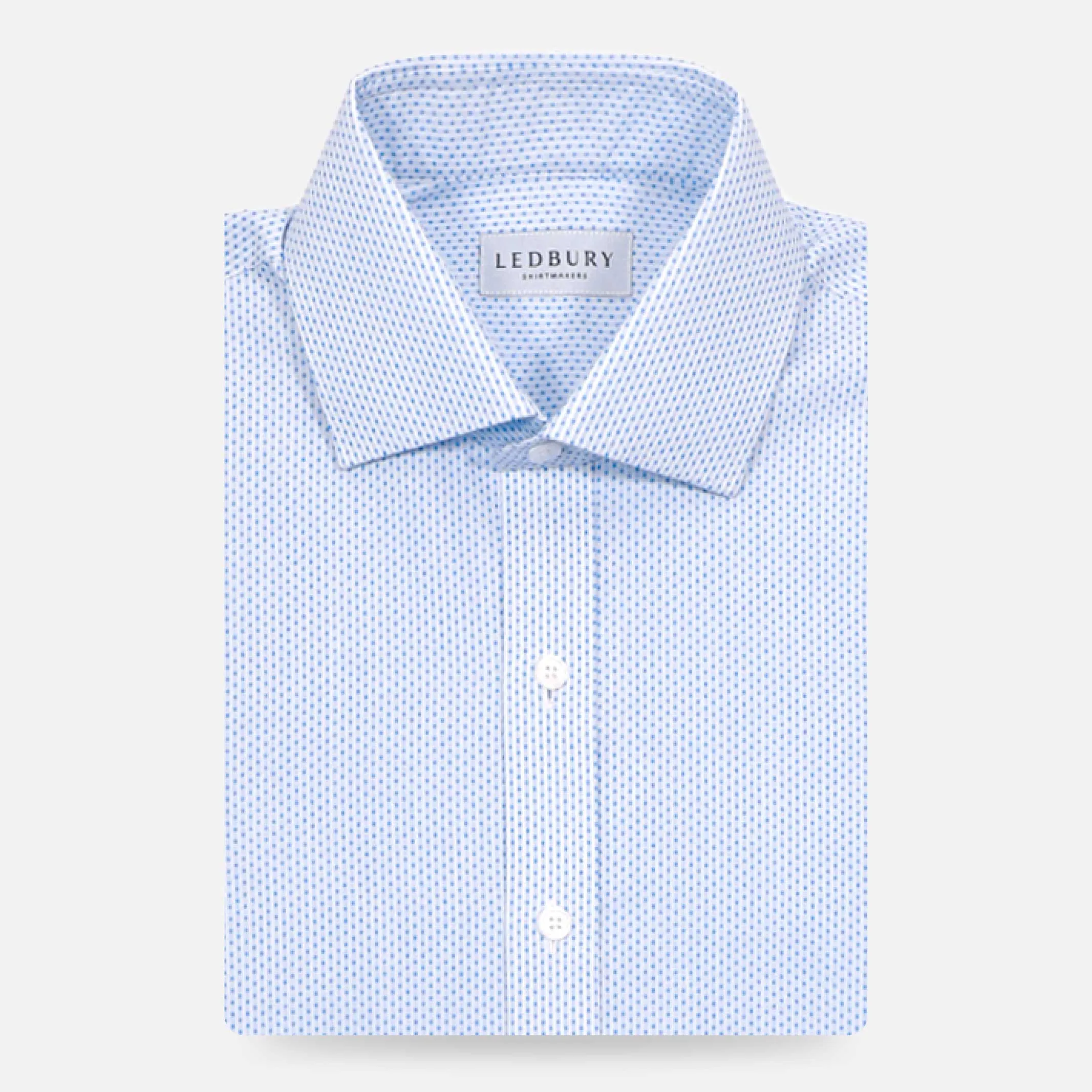 The Light Blue Richlee Dobby Dot Custom Shirt