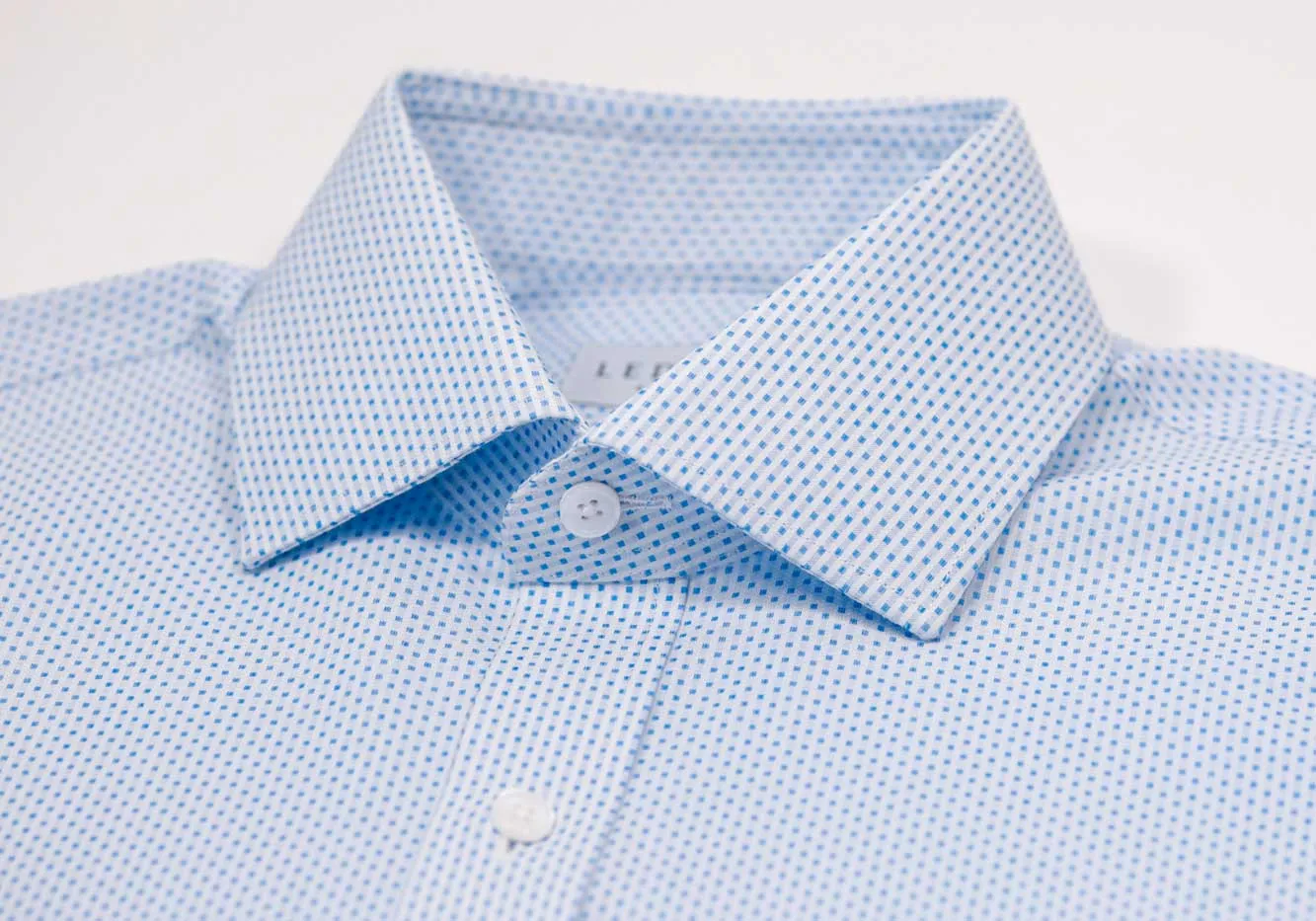 The Light Blue Richlee Dobby Dot Custom Shirt