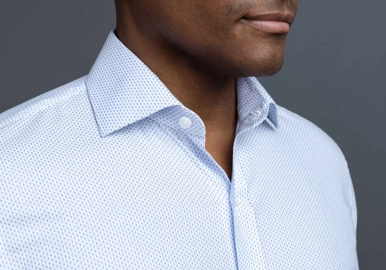 The Light Blue Richlee Dobby Dot Custom Shirt