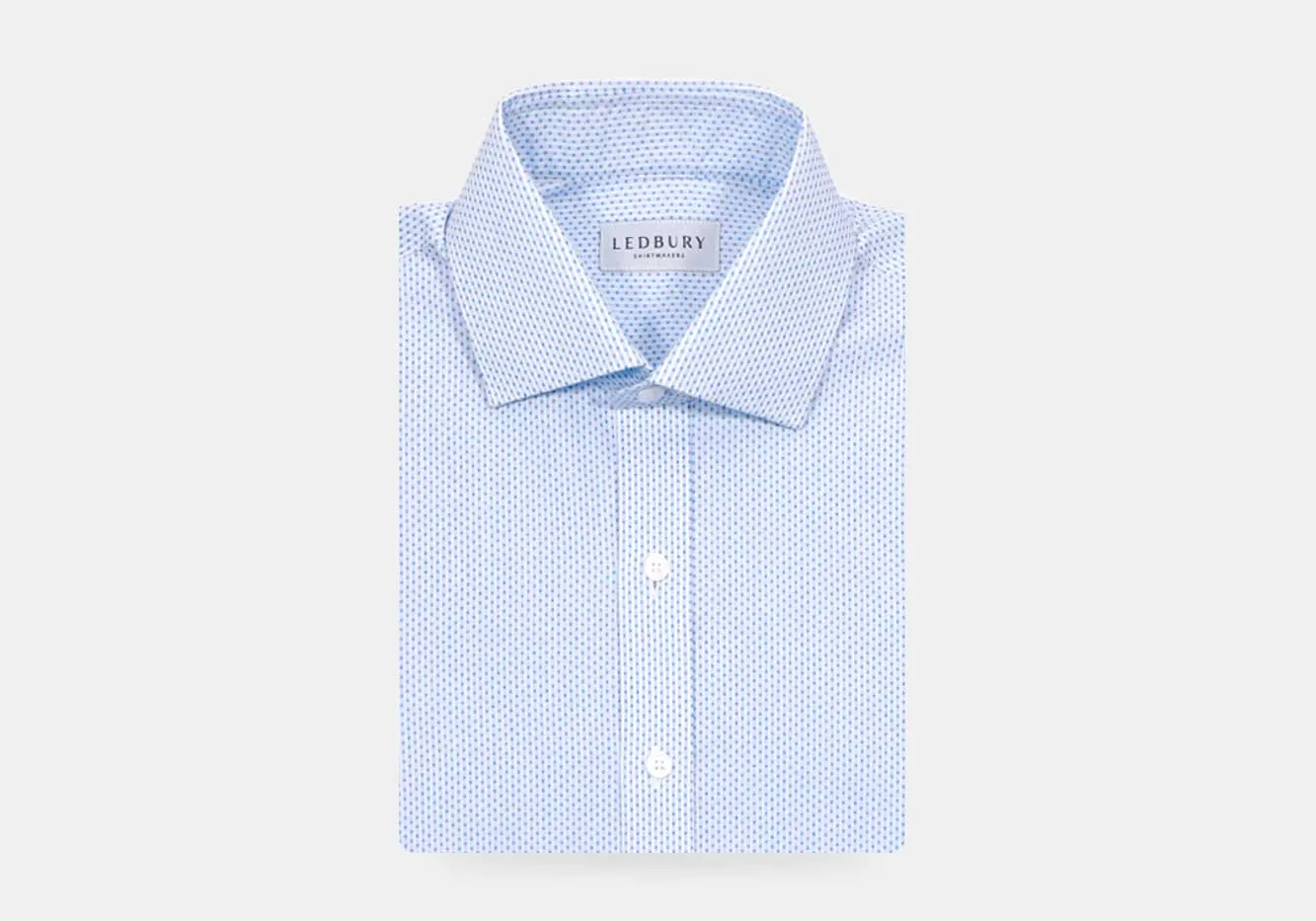 The Light Blue Richlee Dobby Dot Custom Shirt