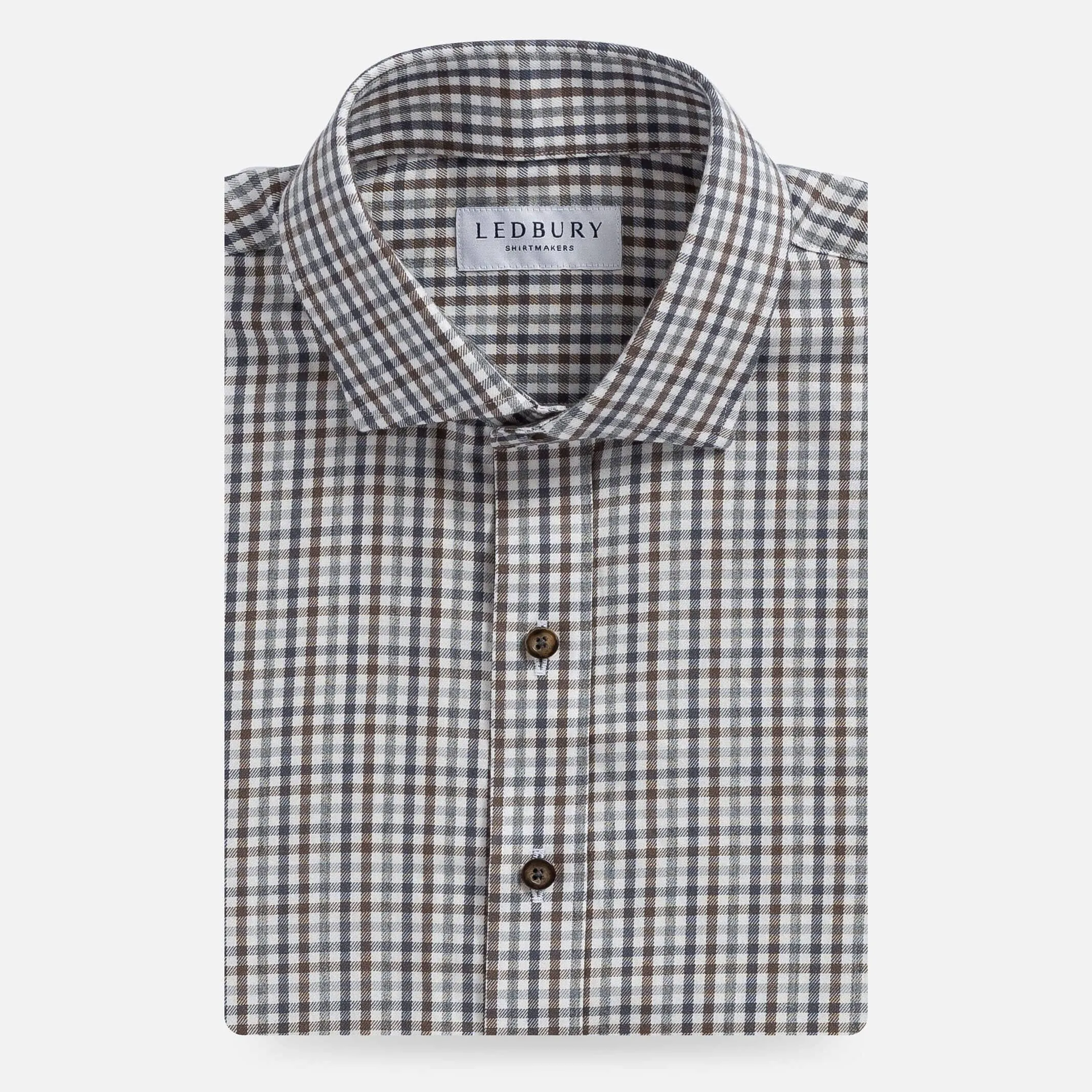 The Steel Grey Levine Brushed Cotton Custom Shirt