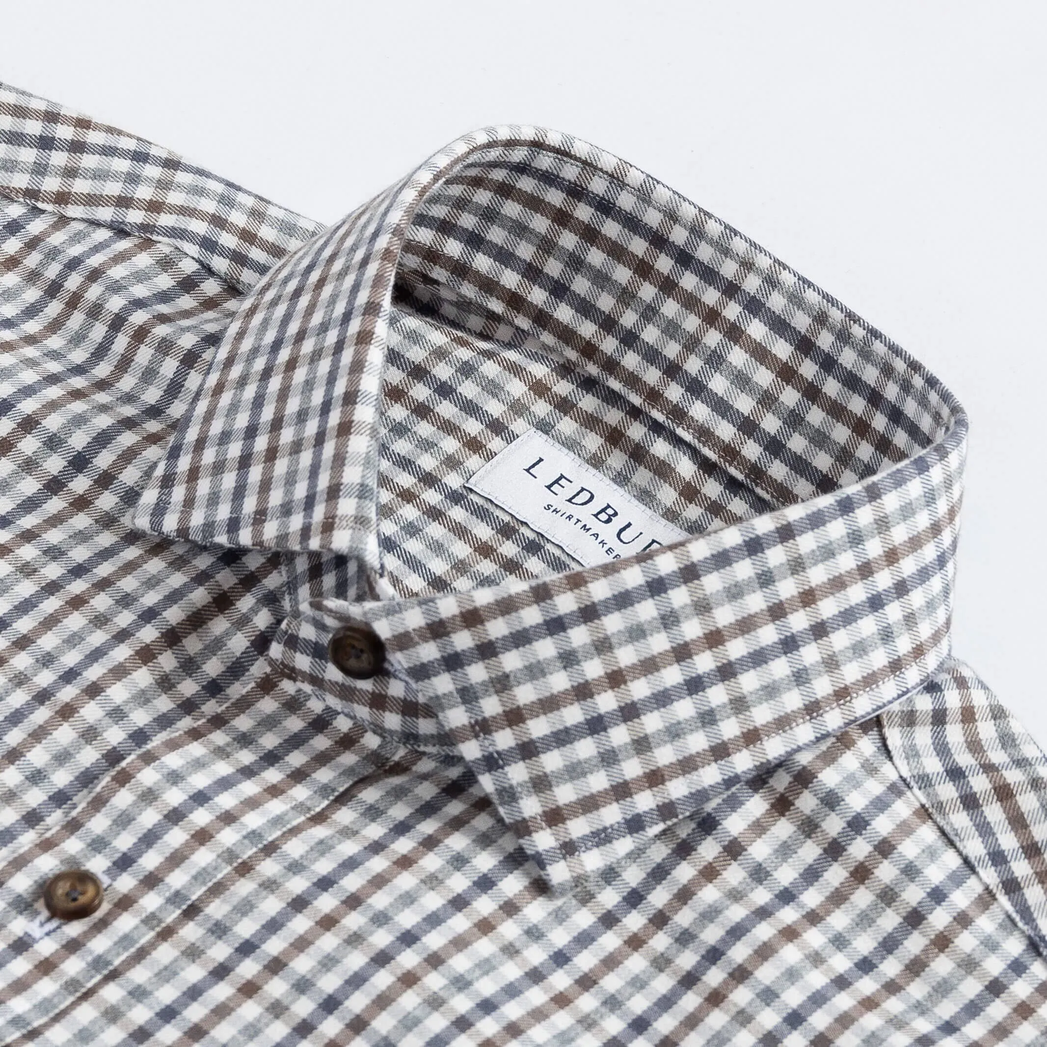 The Steel Grey Levine Brushed Cotton Custom Shirt