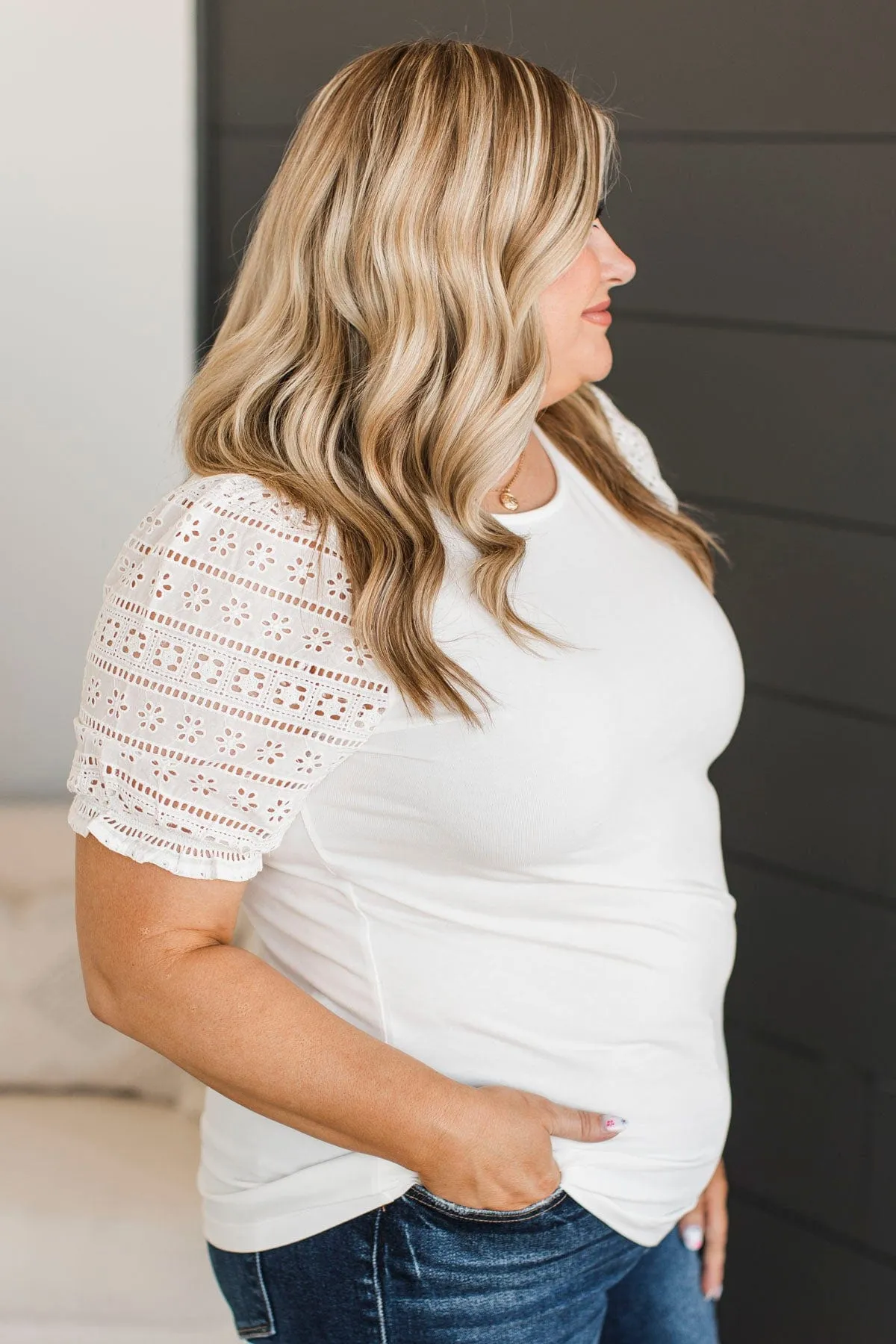 Through The Years Puff Sleeve Top- Off-White