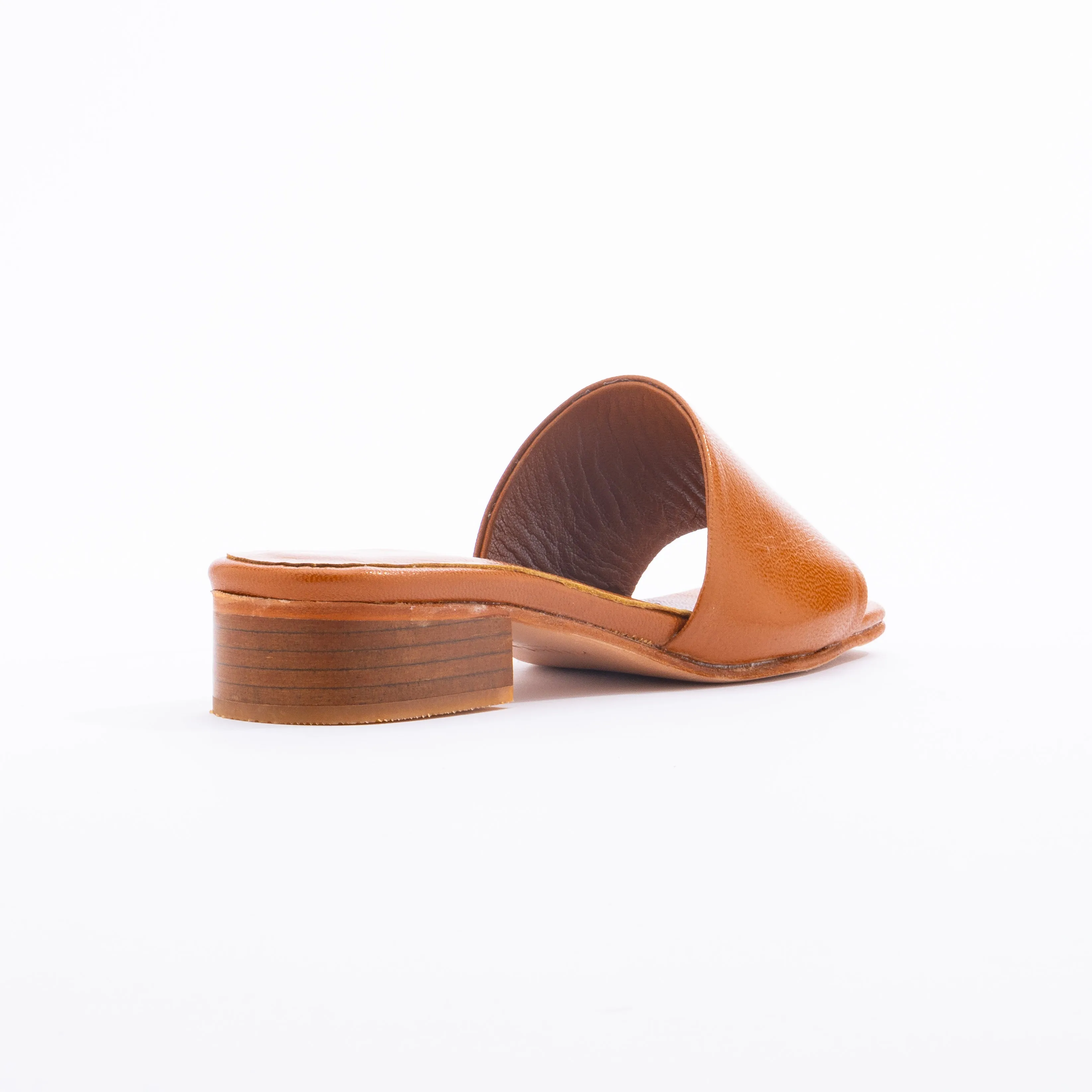 TIA Square-Toe Sandal Mules - Brown