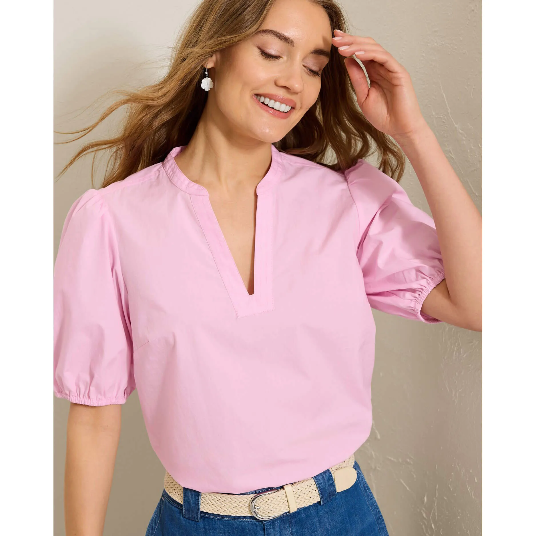 Tommy Bahama Women's Oceana Puff Short Sleeve Top - Cyber Light