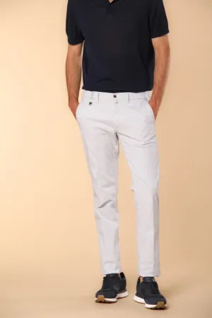 Torino Prestige men's chino pants in cotton and lyocell mouliné houndstooth print slim fit