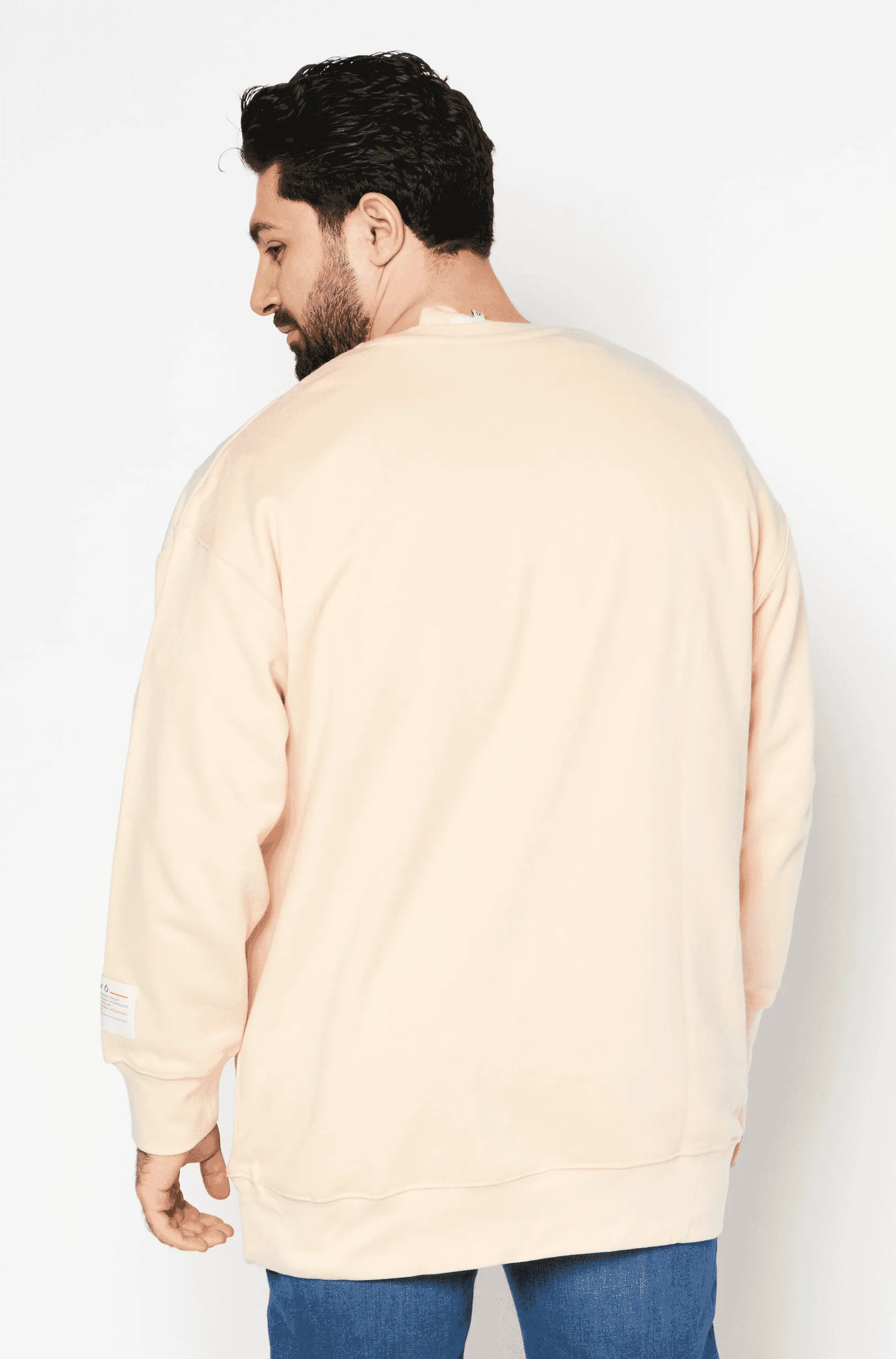 TRIBE OF 6 ASIF ORGANIC COTTON OVERSIZED UNISEX SWEATSHIRT WITH CONTRAST POCKET DETAIL
