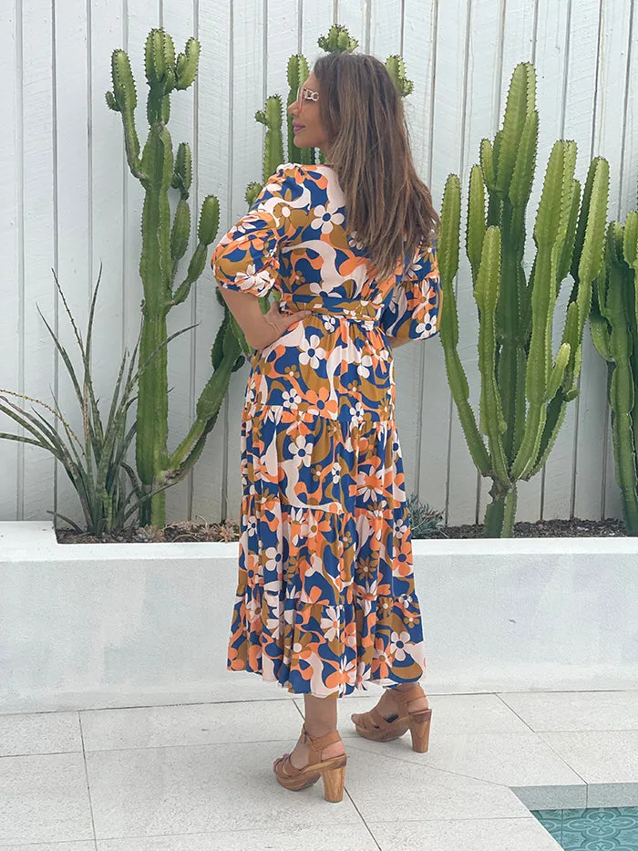 Tuscan Floral Wrap Dress
