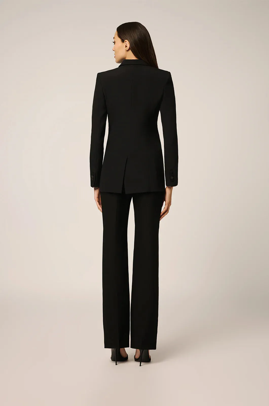 Tuxedo Double Breasted Blazer Black