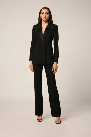 Tuxedo Double Breasted Blazer Black