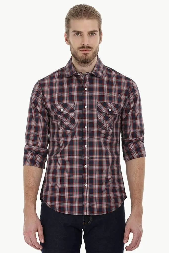 Twin Pocket Check Shirt