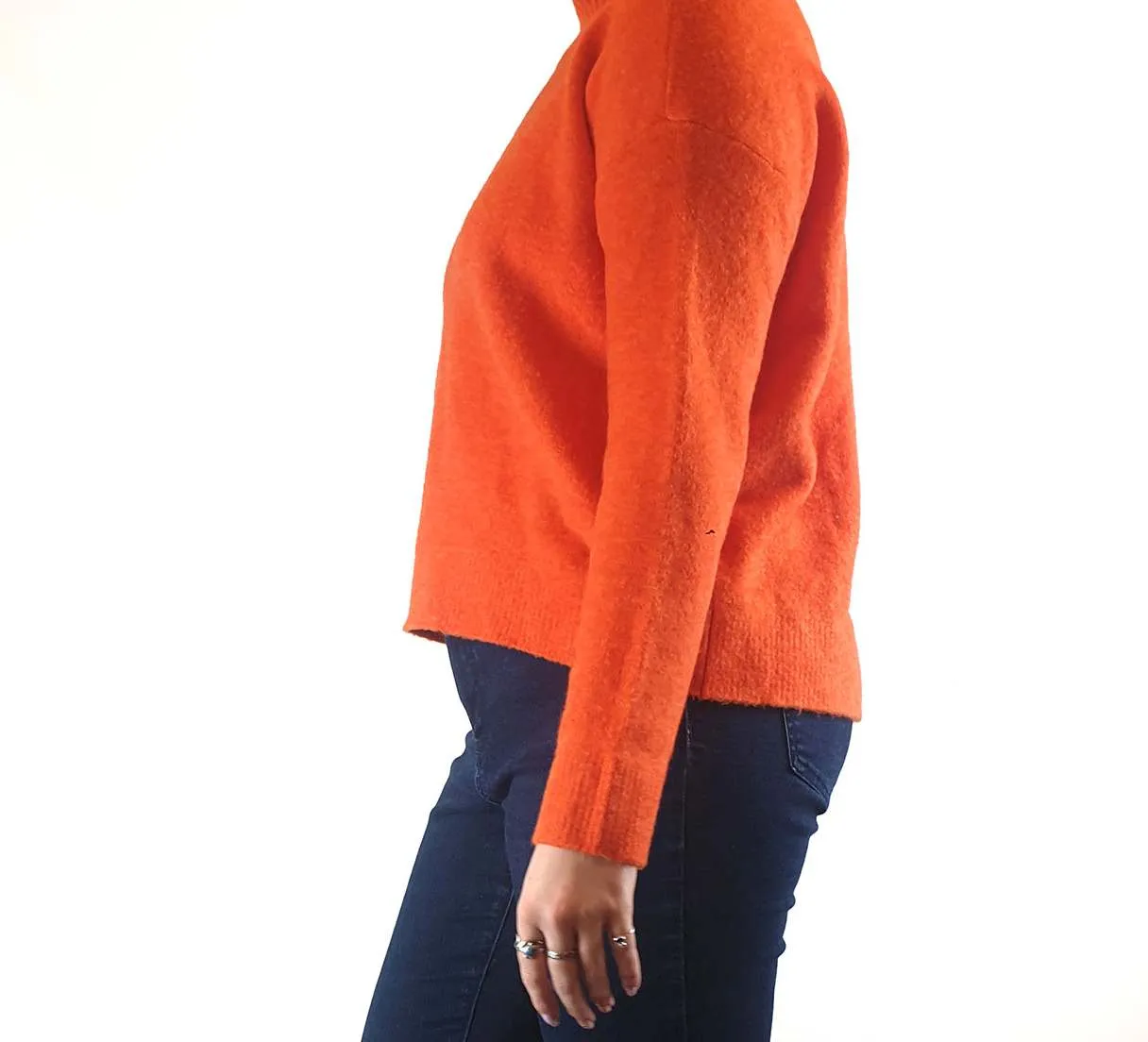 Uniqlo orange knit jumper size M