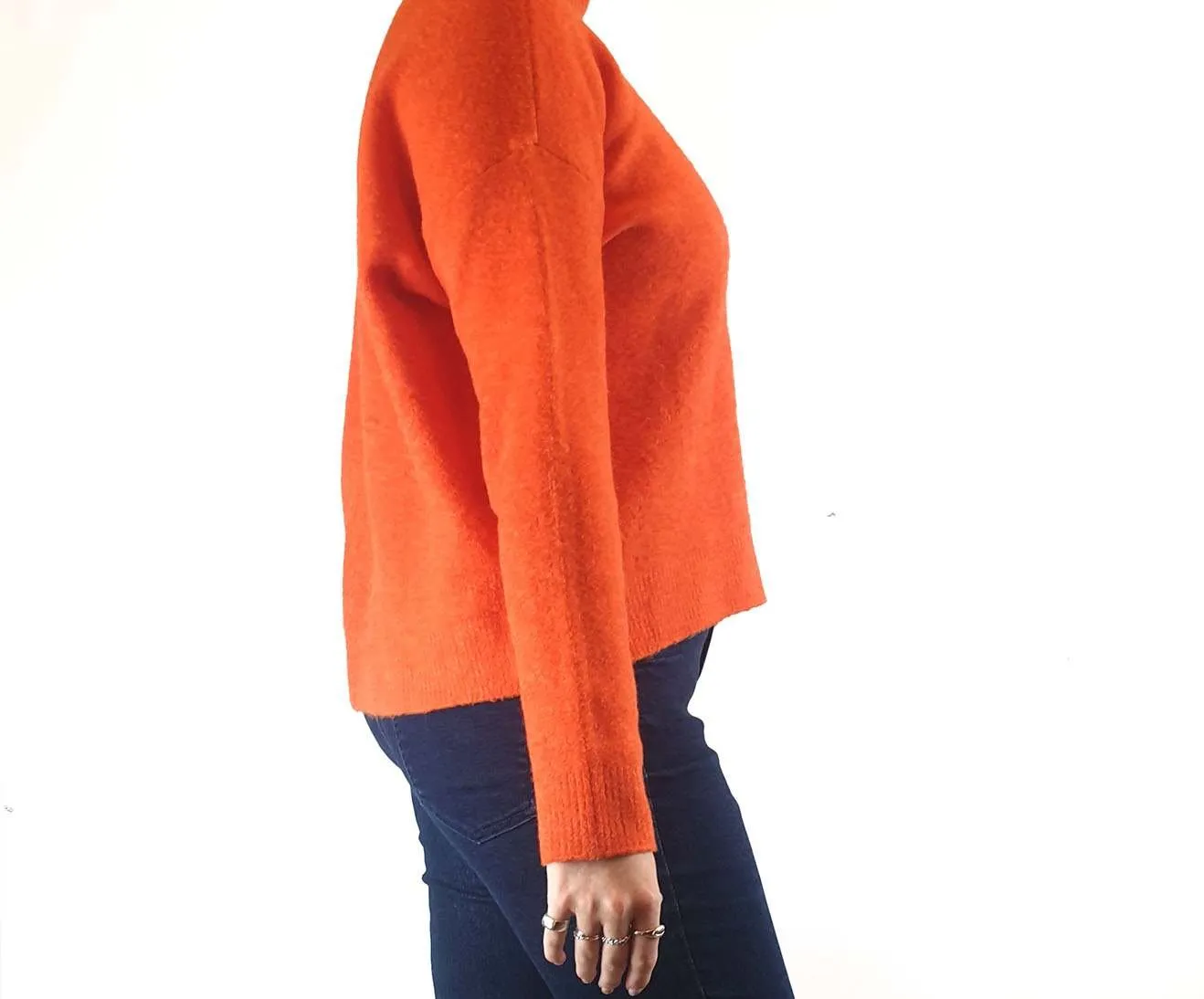 Uniqlo orange knit jumper size M