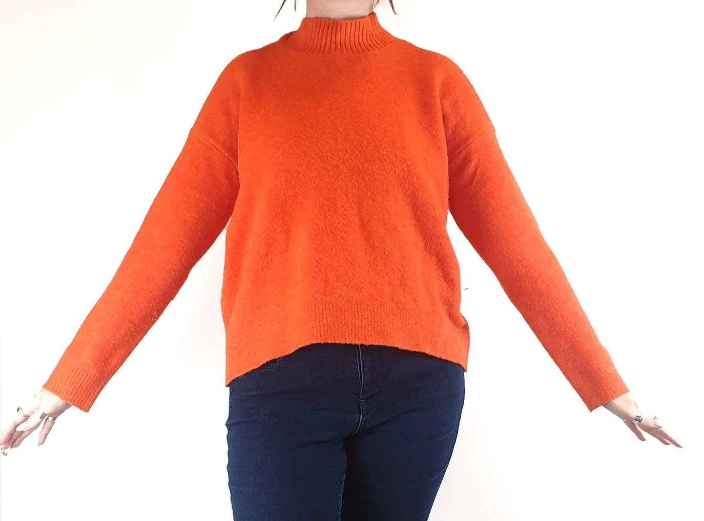 Uniqlo orange knit jumper size M