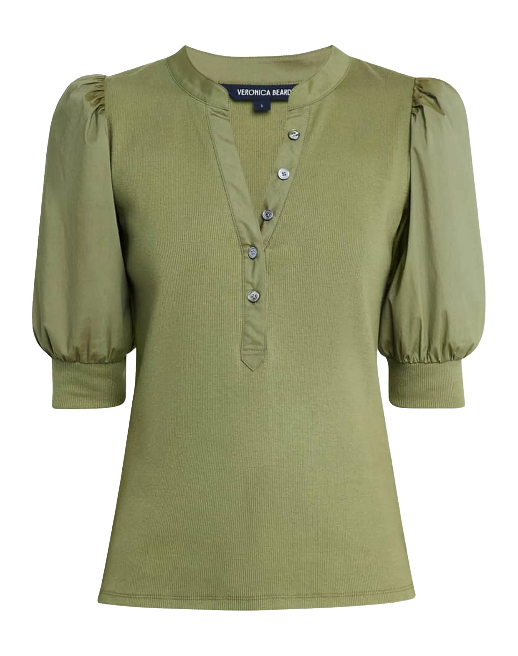 Veronica Beard Coralee Puff Sleeve Top