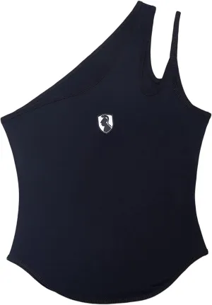 VHNY Tank Tops for Women | Sleeveless Womens Tank Tops | Asymmetrical Jersey Sleeveless Tank Top Black Sage Mauve NYC Brand (Black, XS, x_s)