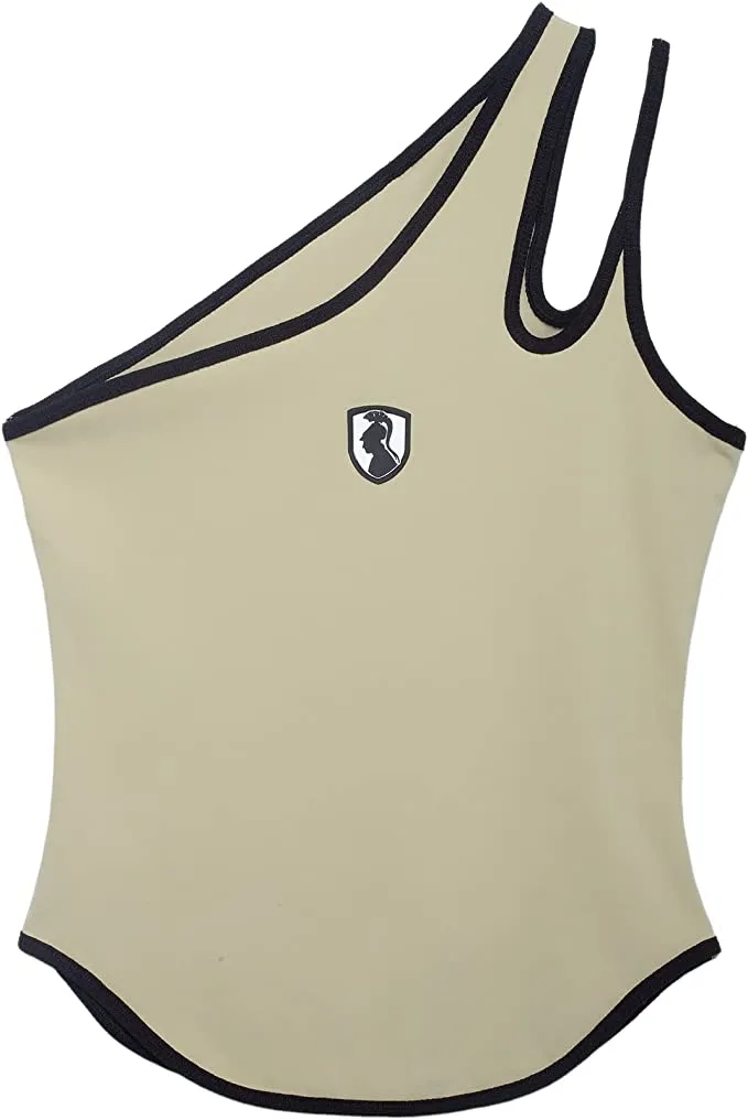 VHNY Tank Tops for Women | Sleeveless Womens Tank Tops | Asymmetrical Jersey Sleeveless Tank Top Black Sage Mauve NYC Brand (Sage, S, s)