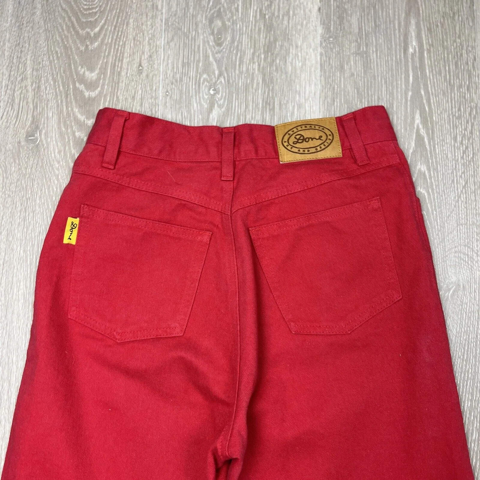 Vintage Ken Done Australia Womens Red Jeans Size 10