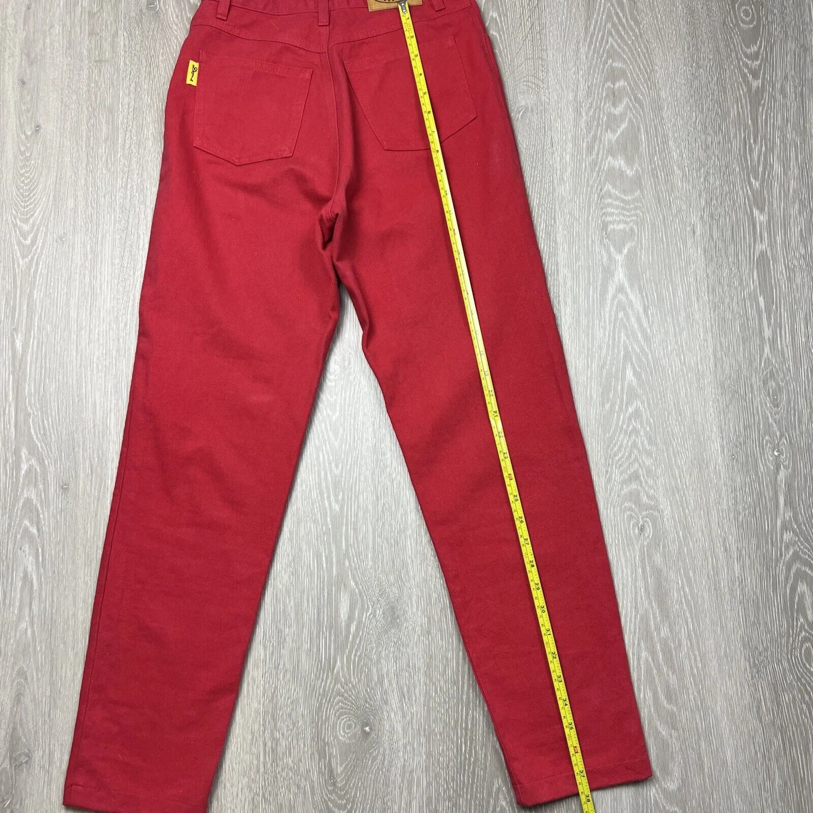 Vintage Ken Done Australia Womens Red Jeans Size 10