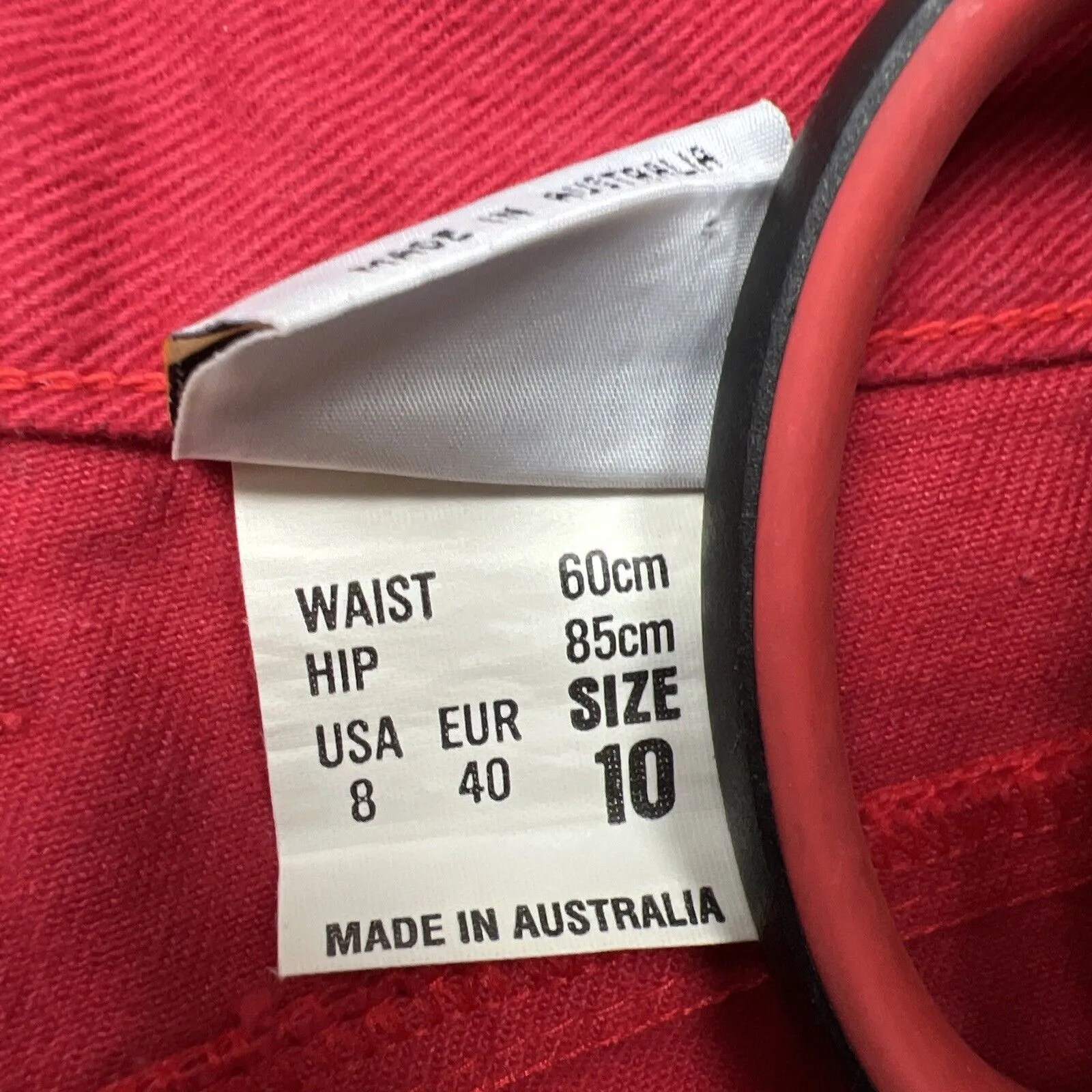 Vintage Ken Done Australia Womens Red Jeans Size 10