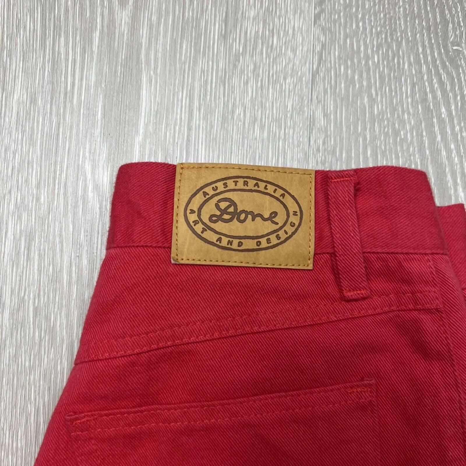 Vintage Ken Done Australia Womens Red Jeans Size 10