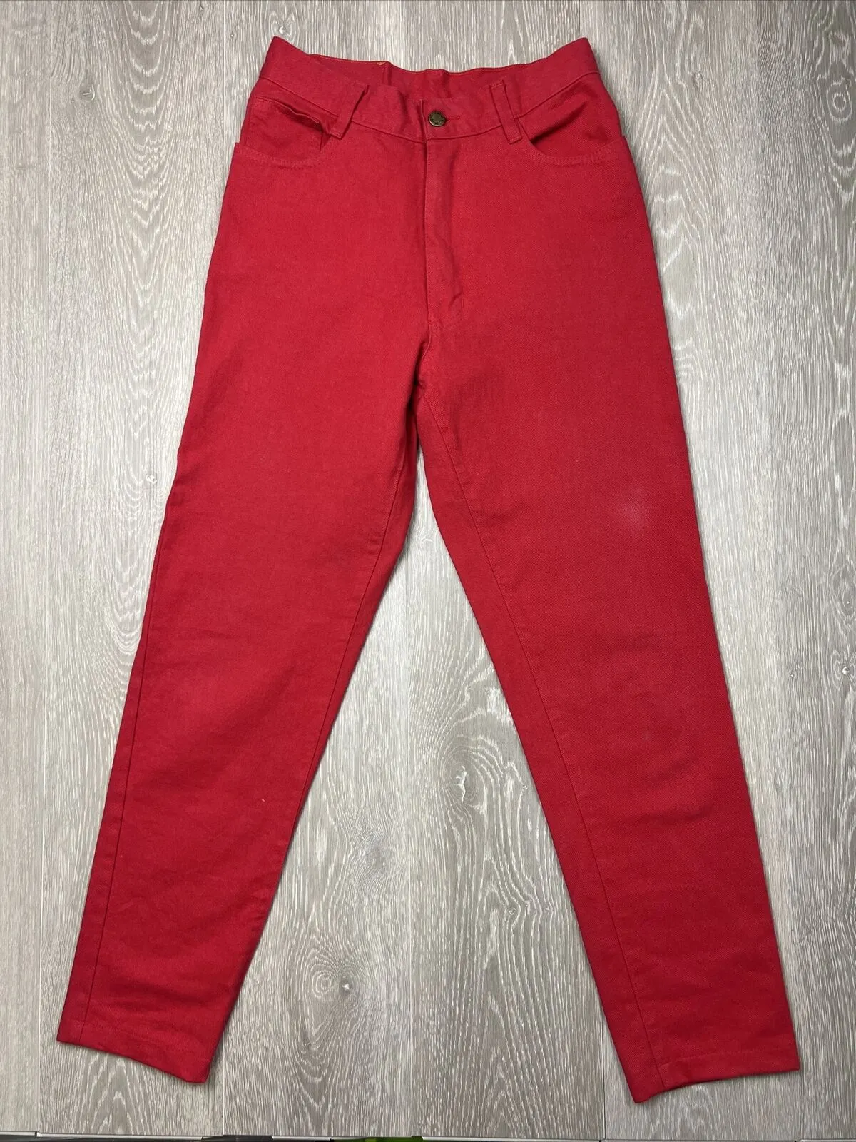 Vintage Ken Done Australia Womens Red Jeans Size 10