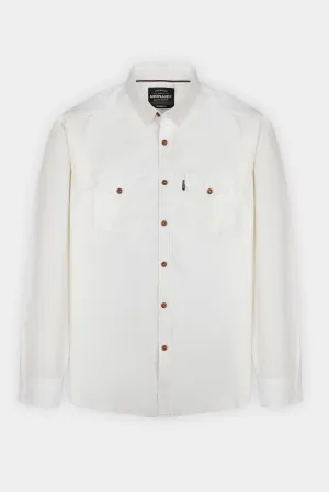 WHITE BUTTON DOWN CASUAL SHIRT