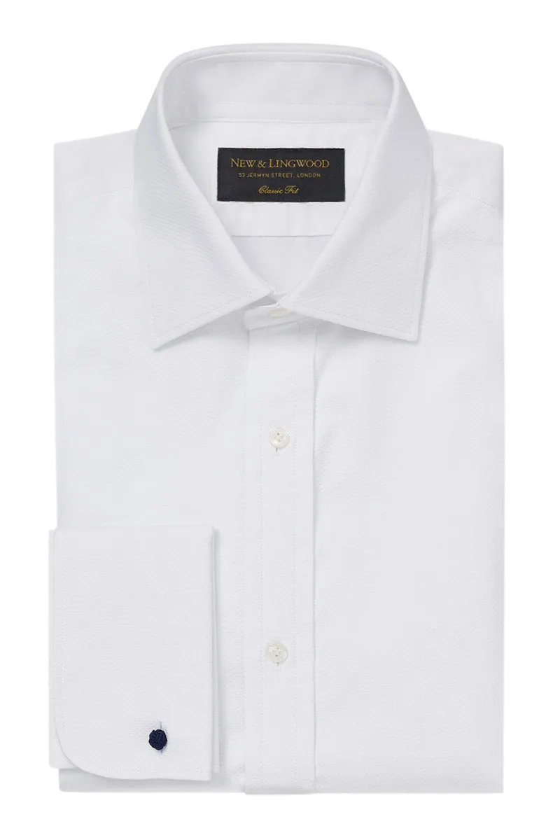 White Marcella Classic Fit Double Cuff Evening Shirt