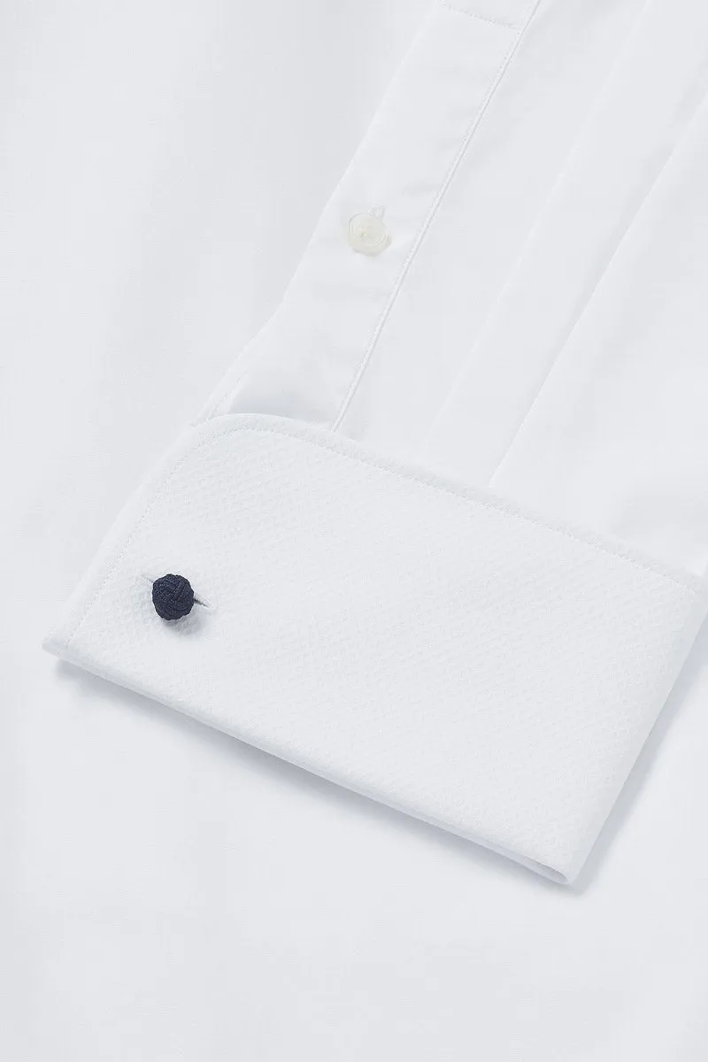 White Marcella Classic Fit Double Cuff Evening Shirt