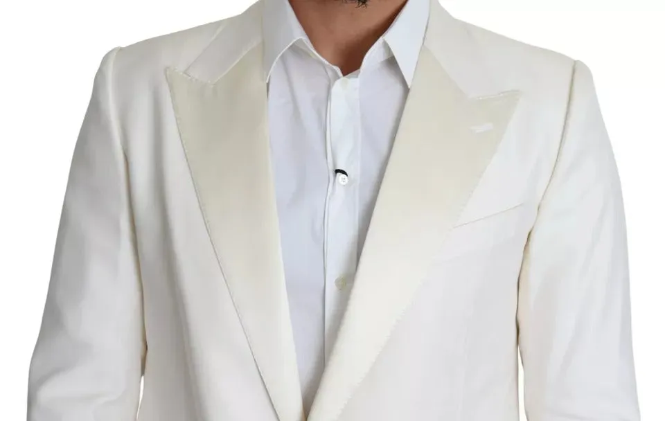 White Silk Single Breasted SARTORIA Blazer